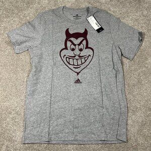 Adidas Mens M Heather‎ Gray Graphic Arizona State Sun Devils NCAA Amplifier Tee